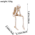 Halloween Statues Resin See Speak Hear No Evil Skeleton Figurines Resin Realistic Skull Decor for Bookshelf Table Edge Ornament
