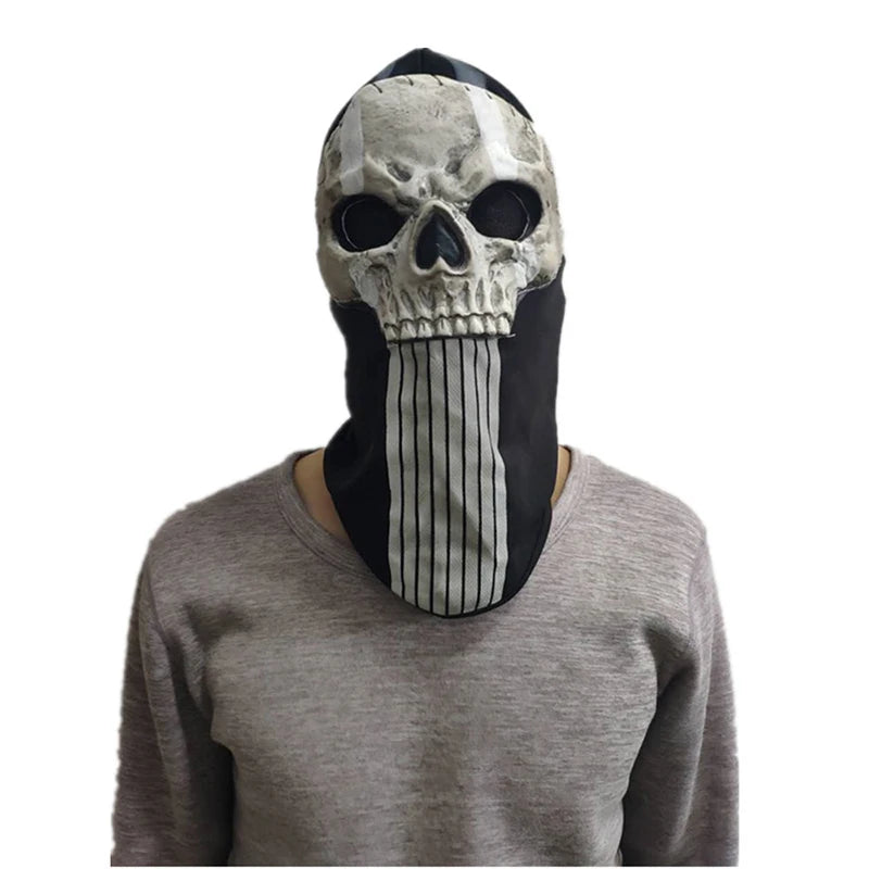 Halloween Horror Ghost Skull Latex Mask Games Unisex Character Headgear Helmet Cosplay Perform Dance Dress Up Masquerade Props
