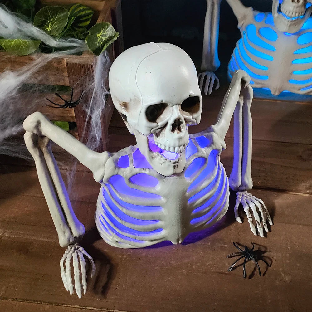 Halloween Glowing Skull Skeleton Human Head