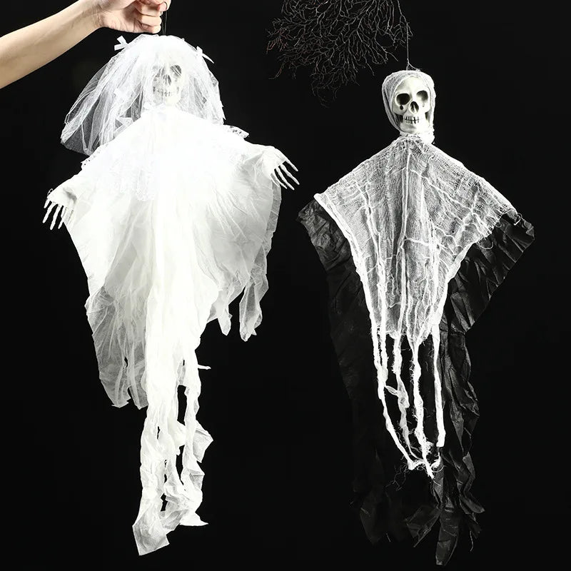 Hanging Skull Ghost Halloween Decoration
