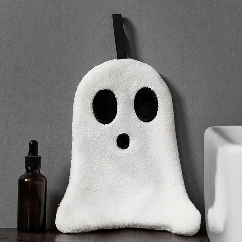 Halloween Ghost Hand Towels For Bathroom Halloween Ghost Embroidered Hand Drying Towels Halloween Kitchen Towel Absorbent Ghost