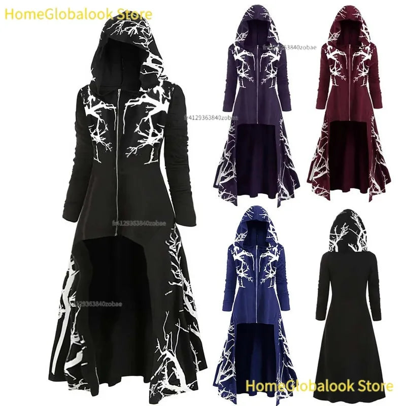 Medieval Hooded Cape Cloak – Unisex Halloween Costume