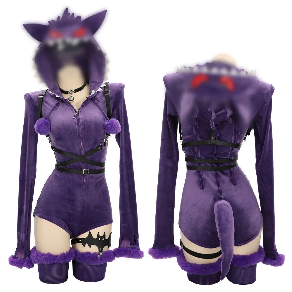 Women’s Purple Ghost Halloween Cosplay Costume Set