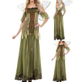 Enchanted Green Fairy Wing Corset Dress