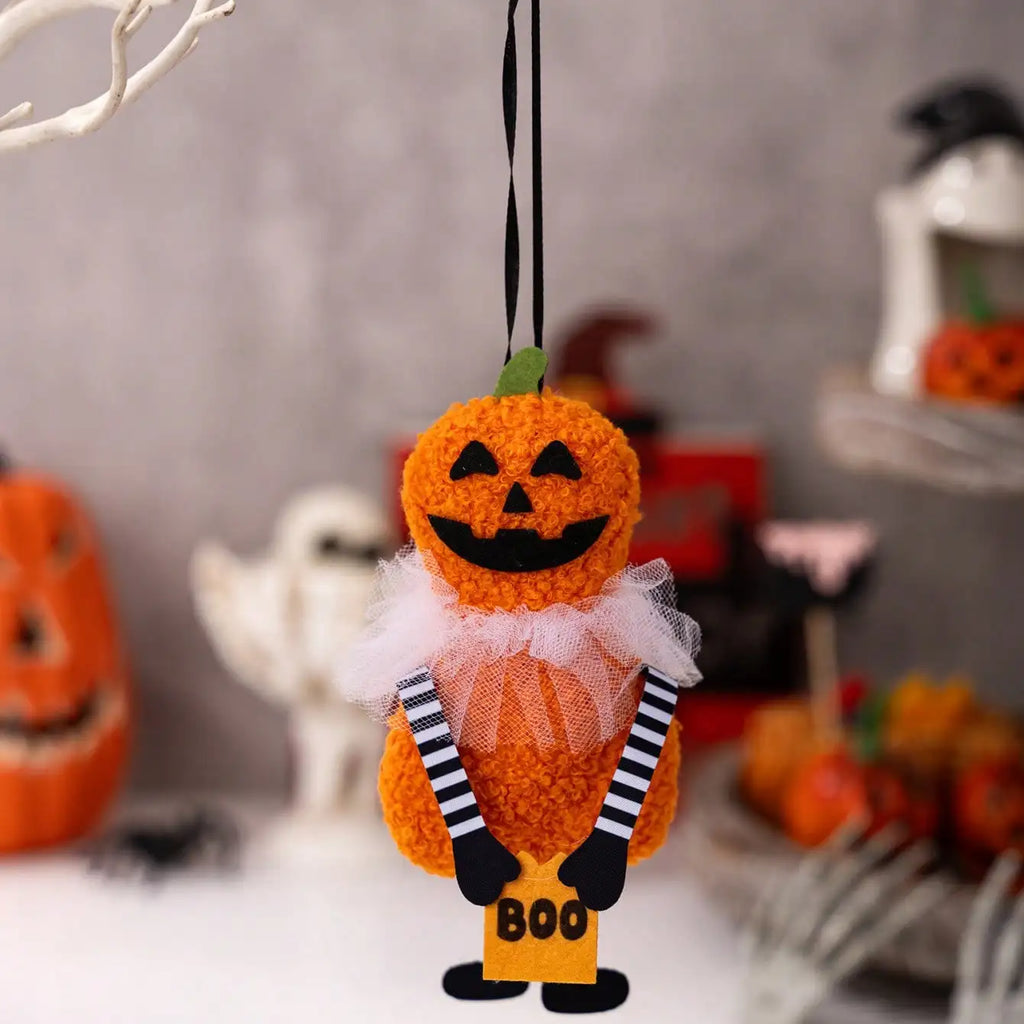 Halloween Hanging Pendant Pumpkin Black Cat Ghost Skull Horror Doll Ornament Outdoor Home Party Halloween Decoration