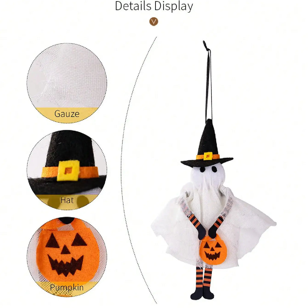 Halloween Hanging Pendant Pumpkin Black Cat Ghost Skull Horror Doll Ornament Outdoor Home Party Halloween Decoration