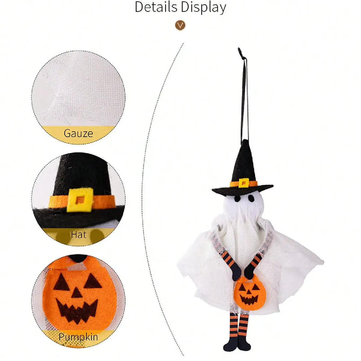Halloween Hanging Pendant Pumpkin Black Cat Ghost Skull Horror Doll Ornament Outdoor Home Party Halloween Decoration