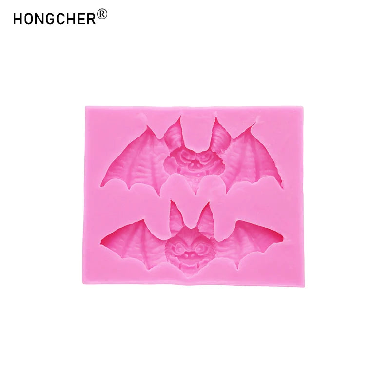 Halloween Bat Pendant Decoration Resin Crafts Drip Mould DIY Cake Dessert Decoration Fondant Chocolate Silicone Moulds
