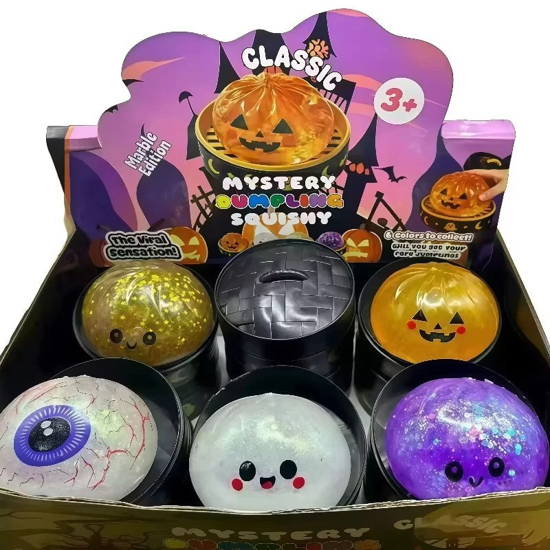 Glitter Squishy Blind  Pumpkin Eyeball Halloween