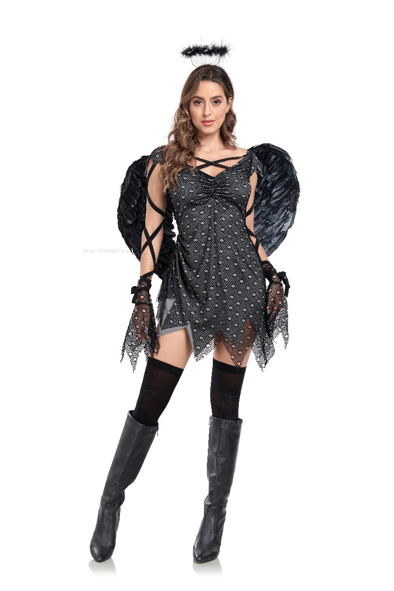 Dark Fallen Angel Halloween Cosplay Costume