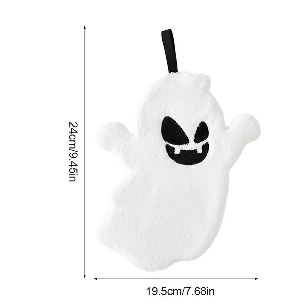 Halloween Ghost Hand Towels For Bathroom Halloween Ghost Embroidered Hand Drying Towels Halloween Kitchen Towel Absorbent Ghost