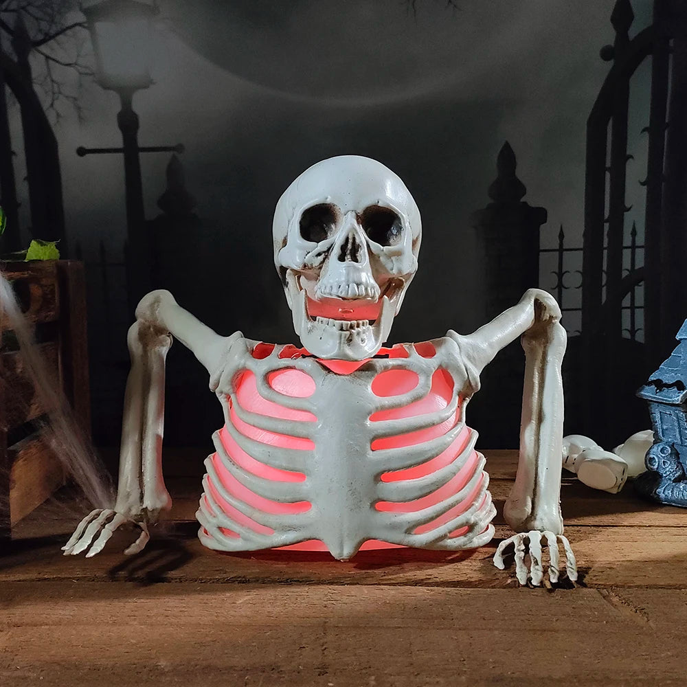 Halloween Glowing Skull Skeleton Human Head