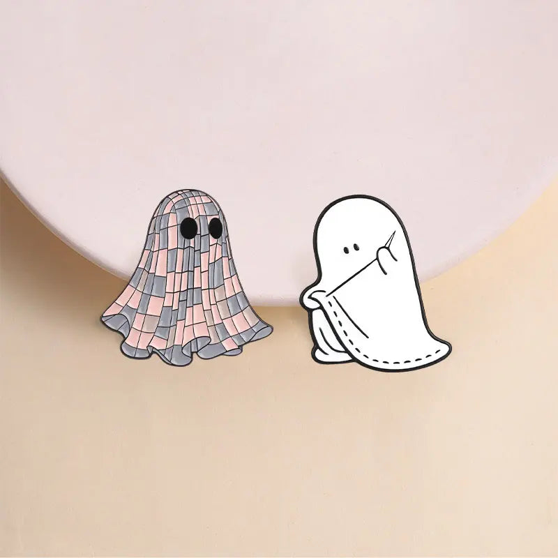 Halloween Ghost Enamel Pins Mexico Day Of The Dead Cute Spooky Boo Coffee Cup Creepy Brooches Lapel Badge FashionJewelry Gifts