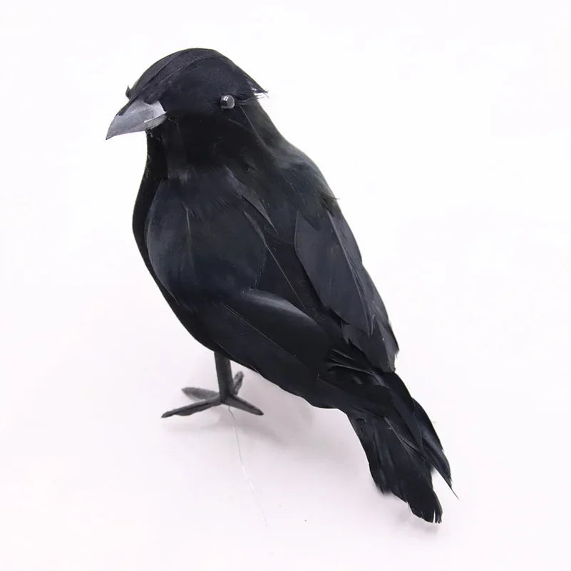 Realistic Black Crow Raven Halloween Decoration