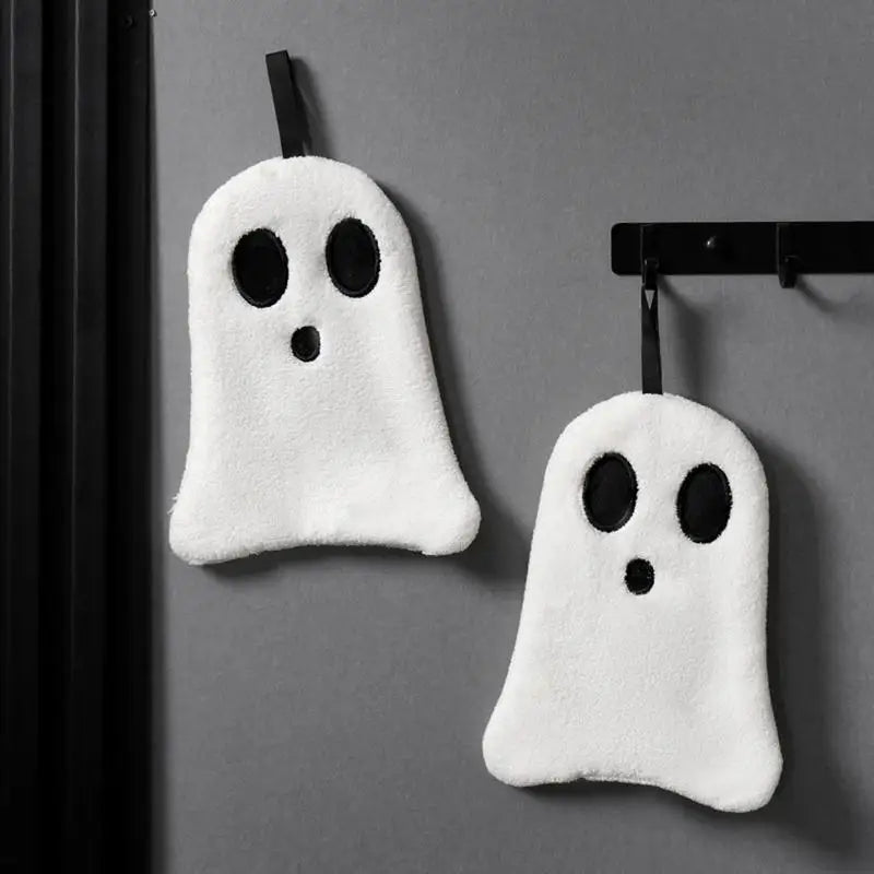 Halloween Ghost Hand Towels For Bathroom Halloween Ghost Embroidered Hand Drying Towels Halloween Kitchen Towel Absorbent Ghost