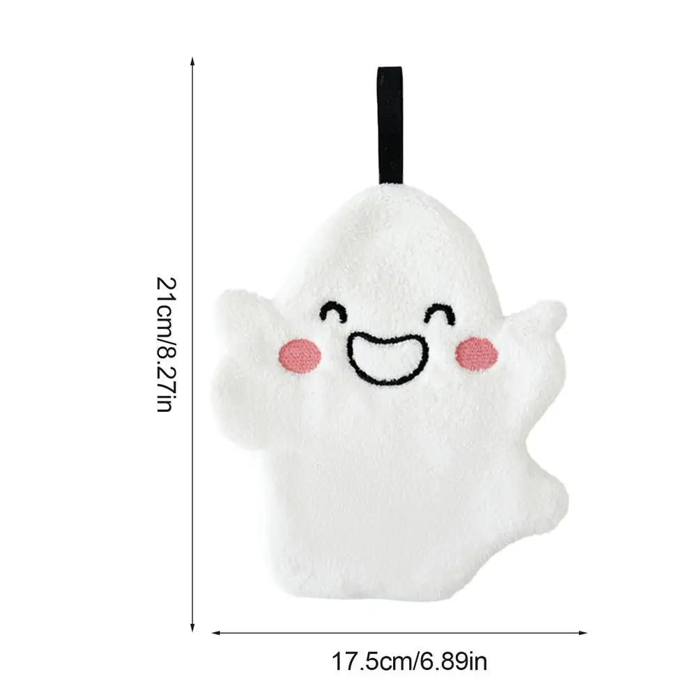 Halloween Ghost Hand Towels For Bathroom Halloween Ghost Embroidered Hand Drying Towels Halloween Kitchen Towel Absorbent Ghost