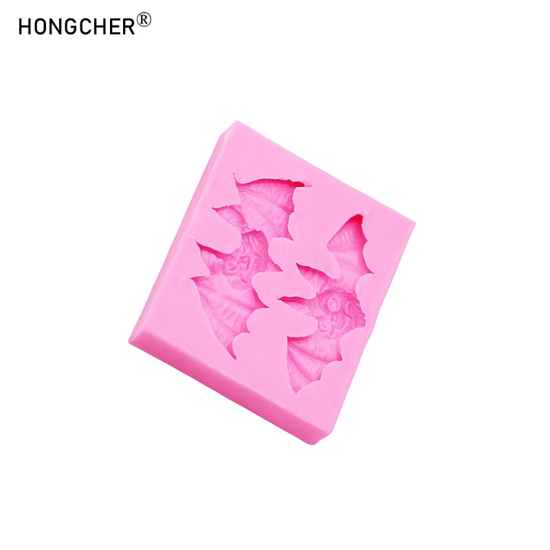 Halloween Bat Pendant Decoration Resin Crafts Drip Mould DIY Cake Dessert Decoration Fondant Chocolate Silicone Moulds