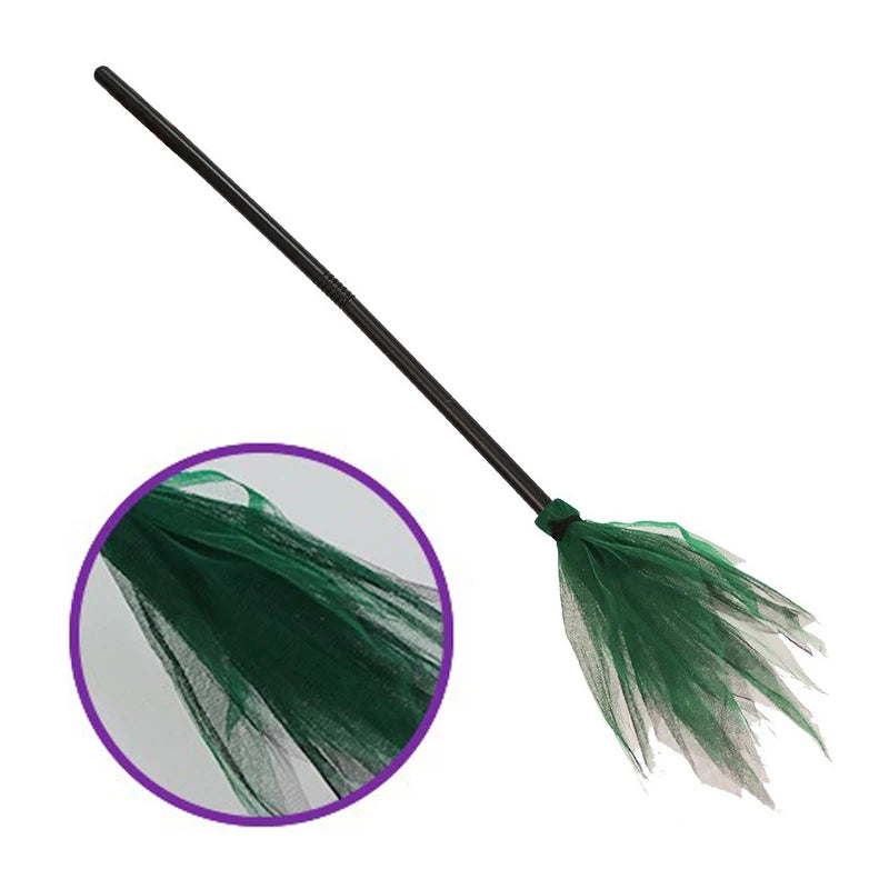 Halloween Witch Wizard Cosplay Props Black Magic Hats Flying Broomstick Decorations Halloween Party Masquerade Surprise Gift ZYF