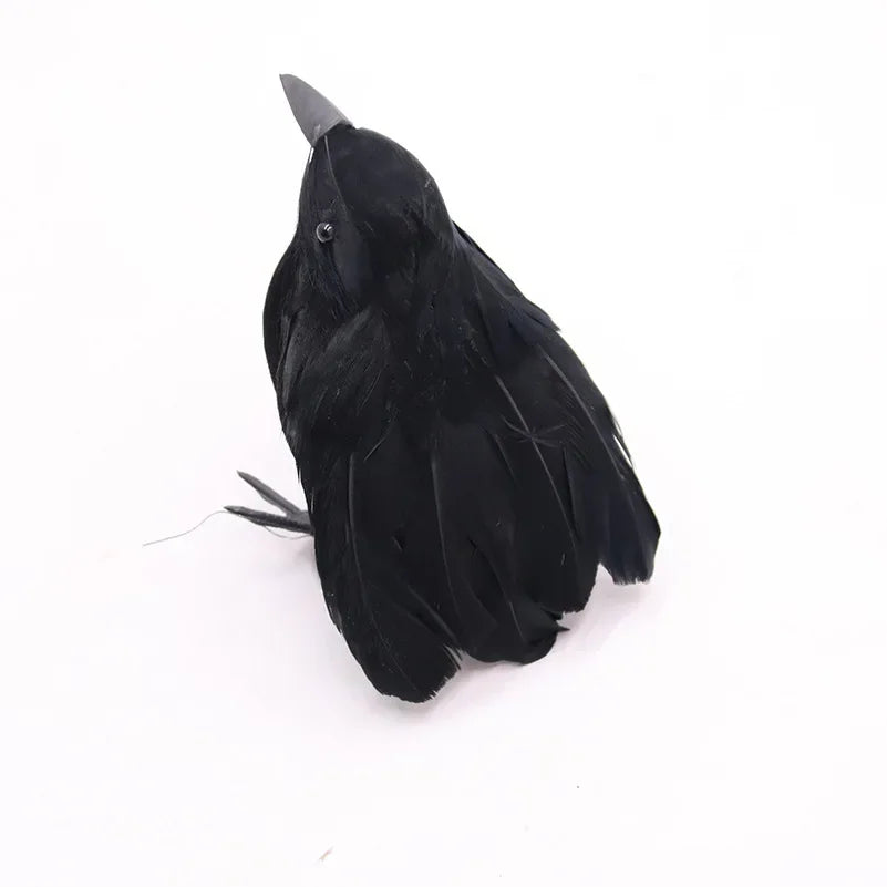Realistic Black Crow Raven Halloween Decoration