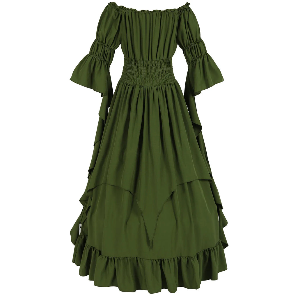 Medieval Renaissance Off-Shoulder Costume Dress