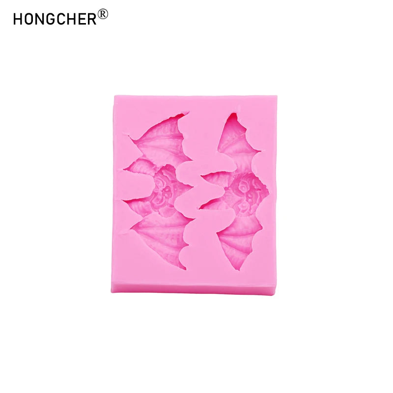 Halloween Bat Pendant Decoration Resin Crafts Drip Mould DIY Cake Dessert Decoration Fondant Chocolate Silicone Moulds