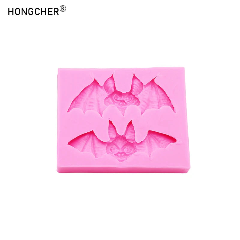 Halloween Bat Pendant Decoration Resin Crafts Drip Mould DIY Cake Dessert Decoration Fondant Chocolate Silicone Moulds