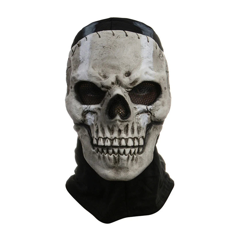 Halloween Horror Ghost Skull Latex Mask Games Unisex Character Headgear Helmet Cosplay Perform Dance Dress Up Masquerade Props