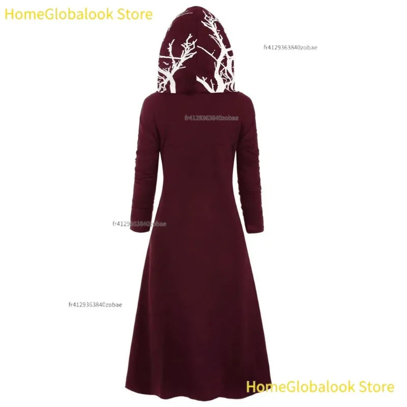 Medieval Hooded Cape Cloak – Unisex Halloween Costume