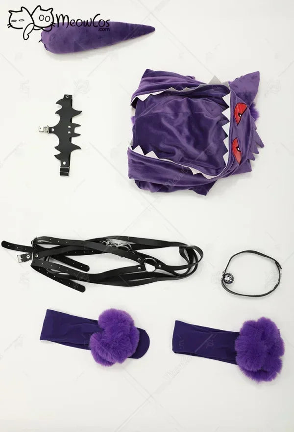 Women’s Purple Ghost Halloween Cosplay Costume Set