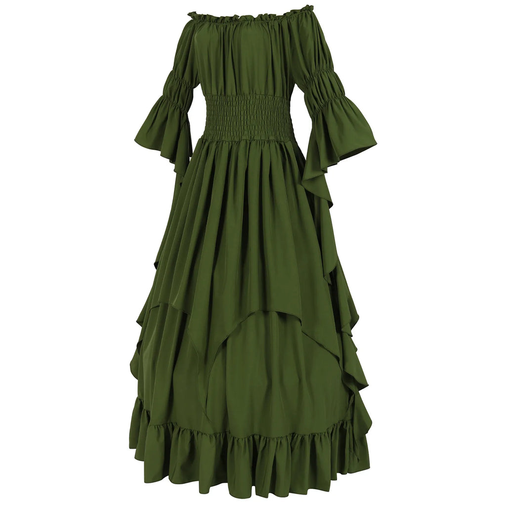 Medieval Renaissance Off-Shoulder Costume Dress