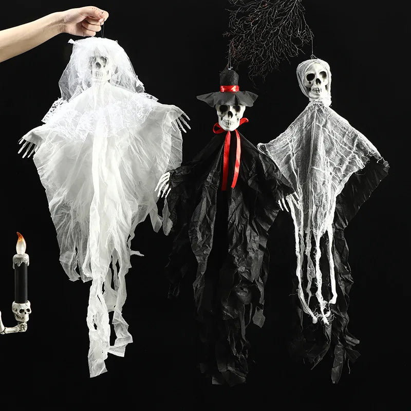 Hanging Skull Ghost Halloween Decoration