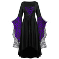 Women’s Gothic Witch Vampire Trumpet-Sleeve Dress