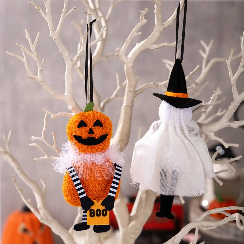 Halloween Hanging Pendant Pumpkin Black Cat Ghost Skull Horror Doll Ornament Outdoor Home Party Halloween Decoration