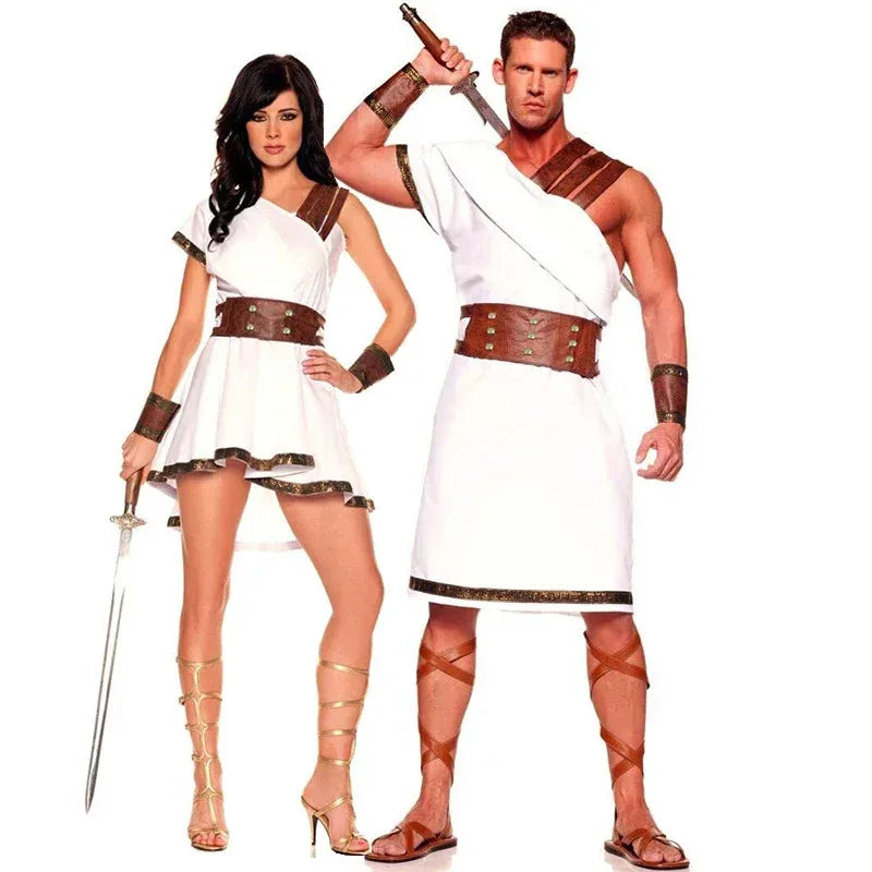 Adult Ancient Warrior Couple Halloween Costume