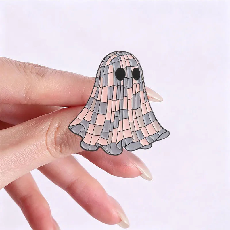Halloween Ghost Enamel Pins Mexico Day Of The Dead Cute Spooky Boo Coffee Cup Creepy Brooches Lapel Badge FashionJewelry Gifts