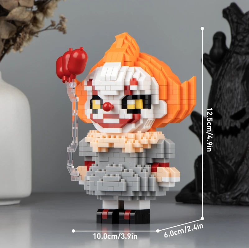 “Halloween themed  Halloween building blocks: Handmade death, clowns and horror scenes – creative holiday joy for children!”