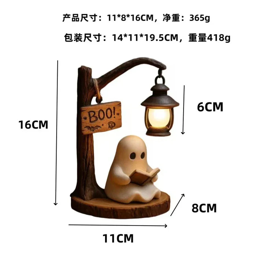 Halloween Witch Ghost 3D  Lamp Lantern Decorative Resin Lantern For Festival Spooky Party Decor Halloween Outdoor Indoor Lantern
