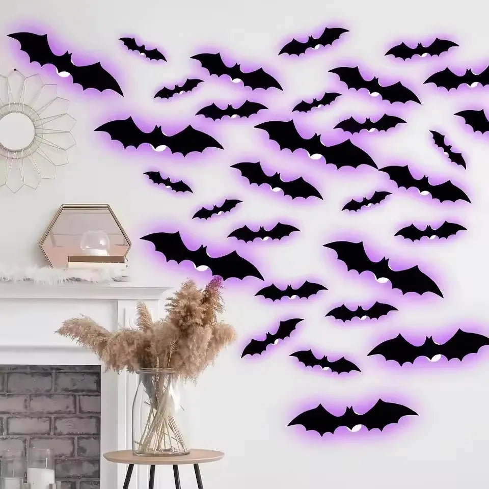 LED Night Light 3D Stereoscopic Bat Wall