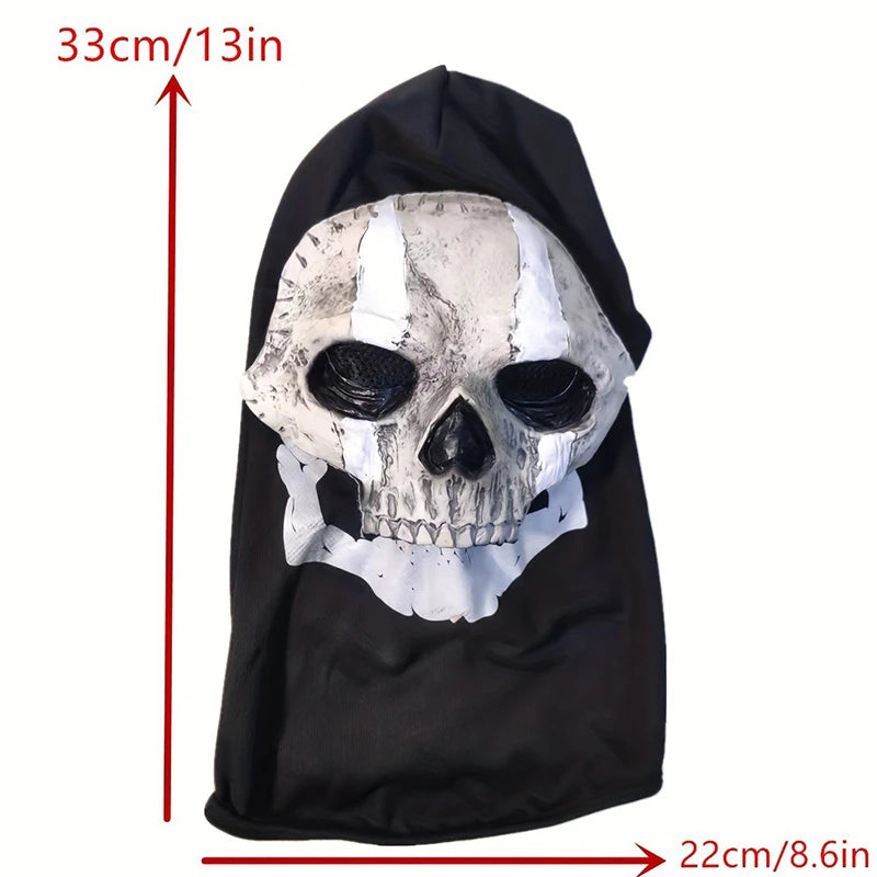 Halloween Horror Ghost Skull Latex Mask Games Unisex Character Headgear Helmet Cosplay Perform Dance Dress Up Masquerade Props