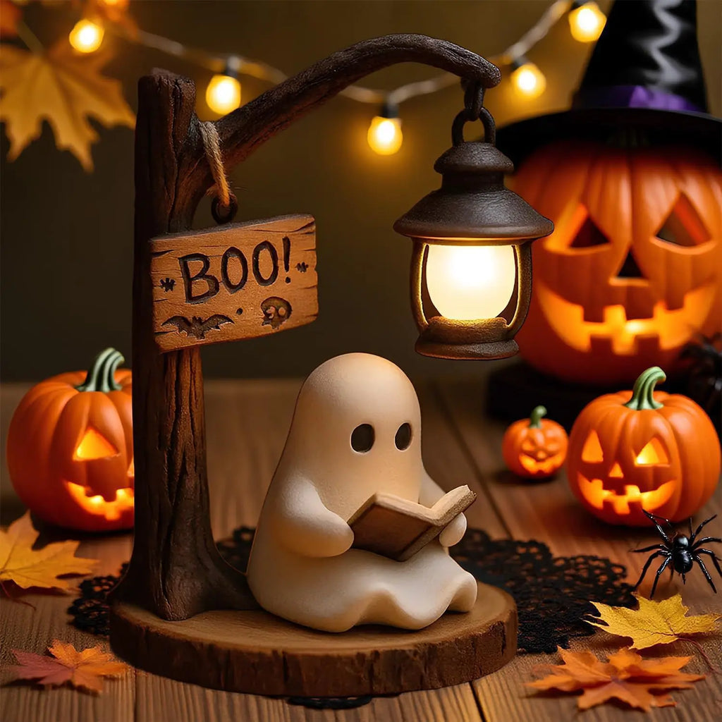 Halloween Witch Ghost 3D  Lamp Lantern Decorative Resin Lantern For Festival Spooky Party Decor Halloween Outdoor Indoor Lantern