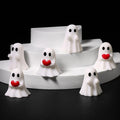 Halloween Ghost 6pcs Decorations: Mini Resin Crafts—Cute Cartoon Miniature Landscapes and DIY Ornaments