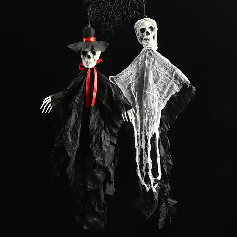 Hanging Skull Ghost Halloween Decoration